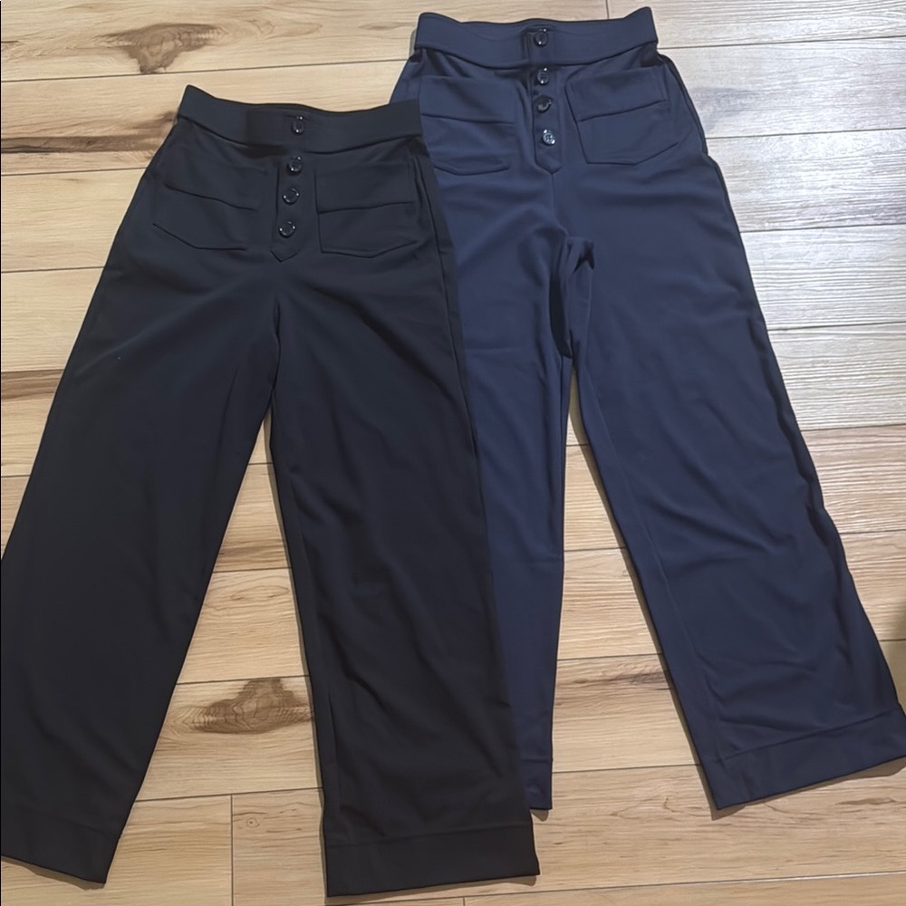 HALARA Black and Blue Wide Leg Pants